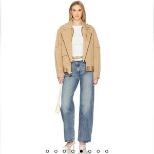 Revolve Levi’s Premium Ribcage Wide Leg Raw Hem Classic Jeans, Size 27